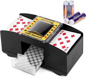 img 4 attached to SZBJSMF Card Shuffler 2 Deck: Automatic Shuffling for Poker, Blackjack, UNO & More - Battery-Powered Convenience!