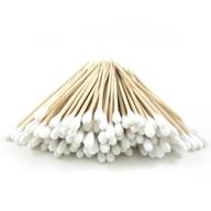 🌟 200pcs cotton swab applicator q-tip swabs 6" extra long wood makeup application - premium quality for precise and flawless makeup logo