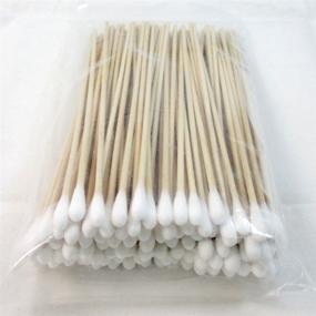 img 2 attached to 🌟 200pcs Cotton Swab Applicator Q-tip Swabs 6" Extra Long Wood Makeup Application - Premium Quality for Precise and Flawless Makeup
