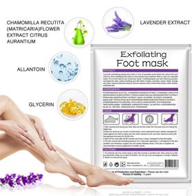 img 1 attached to 5-Pack Foot Peel Mask for Dry Dead Skin, Callus Removal, Repair Rough Heels - Achieve Baby Soft Feet and Silky Smooth Skin - Lavender Scented