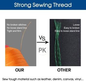 img 2 attached to 🧵 ANMINY Bonded Nylon N66 Sewing Thread 700 Yards | Size #138 T135 420D/3 | Extra Strong Heavy Duty | Leather, Denim, Hand, Machine, Craft, Shoe, Bag Repair | High Temp Resistant & Waterproof | Black