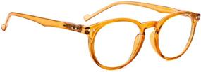 img 4 attached to 😎 Stylish Oval Round Women's Reading Glasses with Spring Hinges!