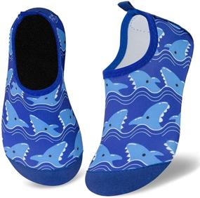 img 4 attached to Quick-dry Non-slip Aqua Socks Shoes for Baby Boys & Girls - Kids Water Swimming Shoes