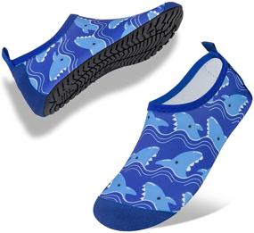 img 3 attached to Quick-dry Non-slip Aqua Socks Shoes for Baby Boys & Girls - Kids Water Swimming Shoes