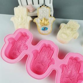 img 3 attached to 🖐️ Hamsa Silicone Soap Molds: Create Unique Hand of Fatima Soap, Candle, Bath Bombs, and More!