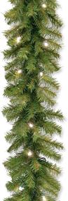 img 4 attached to 🎄 National Tree Company 9ft Pre-Lit Norwood Fir Christmas Garland with White Lights - Battery Operated