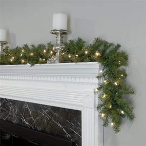 img 3 attached to 🎄 National Tree Company 9ft Pre-Lit Norwood Fir Christmas Garland with White Lights - Battery Operated