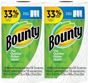 img 4 attached to 🧻 Bounty Select-A-Size 2-Ply Paper Towel Big Roll - 2-Pack with 114 Sheets - White, Ideal Size for Any Mess!