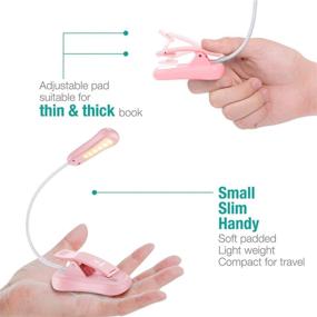 img 1 attached to 📚 Vekkia Rechargeable Book Light for Bedtime Reading, 3000K Warm Light, 6 LED, 3 Brightness Levels