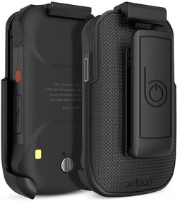 img 4 attached to Kyocera DuraXV Extreme/DuraXE Epic Belt Holster - BELTRON Heavy 📱 Duty Rotating Clip Holder for AT&amp;T/FirstNet E4830, Verizon E4810 Flip Phone