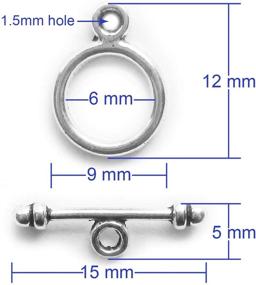 img 3 attached to 💍 130 Set of Toggle Jewelry Clasps - Silver Toggle Clasps for Jewelry Making