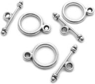 💍 130 set of toggle jewelry clasps - silver toggle clasps for jewelry making logo