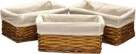 📦 organize in vintage style with vintiquewise willow shelf baskets (set of 3, small) - white lining included logo
