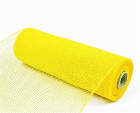 img 1 attached to 🎀 Koopi Poly Deco Mesh 10 inch x 10 Yards Set of 2 Yellow Ribbons for Wreaths, Crafts and Decorations - 2 Rolls