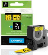🏷️ dymo standard d1 labeling tape 53718: black print on yellow, 1" w x 23' l logo