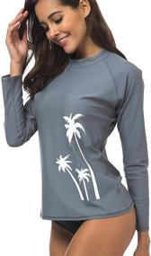 img 2 attached to 🌊 Wetopkim Women's Hearted Protective Rashguard - Fashionable Women's Clothing for Water Activities