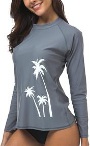 img 3 attached to 🌊 Wetopkim Women's Hearted Protective Rashguard - Fashionable Women's Clothing for Water Activities