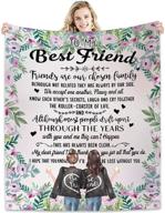 🎁 hcoviv to my best friend blanket: ultra-soft micro fleece throw - perfect friendship gifts for women, teen girls, besties, sister - birthday gift blankets 60" x 50 logo