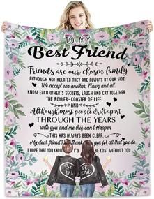 img 4 attached to 🎁 Hcoviv to My Best Friend Blanket: Ultra-Soft Micro Fleece Throw - Perfect Friendship Gifts for Women, Teen Girls, Besties, Sister - Birthday Gift Blankets 60" x 50