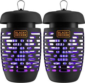 img 4 attached to 🪰 BLACK + DECKER Bug Zapper Electric Lantern: Insect Tray, Cleaning Brush, Waterproof Design – Indoor & Outdoor Flies, Gnats & Mosquitoes (2 Pack) – Covers up to 625 Square Feet