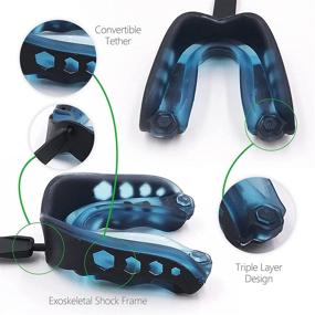 img 2 attached to 🏈 Bianan 2 Pack Custom Fit Mouth Guard Football with Removable Strip - Food Grade EVA Mouthpiece for Kids, Ideal for Football, Hockey, Basketball, Rugby, and More (Medium Size)