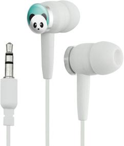 img 3 attached to White Panda on Teal Novelty In-Ear Earbud Headphones