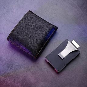 img 1 attached to 🔒 Stylish and Secure RFID Blocking Aluminum Wallet for Women and Men - Minimalist Anti-Theft Men's Accessories