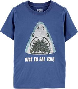 img 2 attached to 🦈 Kosh Boys Flip Sequin Shark Tops - Stylish Clothing for Boys in Tees & Shirts