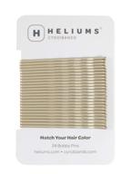 helium's ash light blonde extra long wavy bobby pins - 24 count (2.5 inches) logo