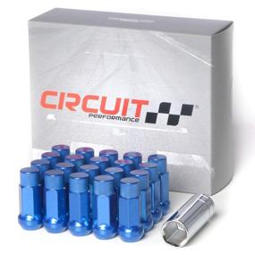 img 4 attached to 🔩 Circuit Performance Forged Steel Extended Hex Lug Nut: 12x1.25 Blue - 20 Piece Set + Tool for Aftermarket Wheels