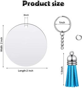 img 3 attached to 🔑 Set of 36 or 72 Christmas Sublimation Blank Keychains: Round Pendants with Key Chains and Colorful Tassels for DIY Keychain Decoration Crafts Making