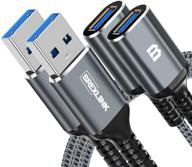 🔌 brexlink 10ft usb 3.0 удлинительный кабель (2 штуки): высокоскоростной передачи данных и прочный кабель-удлинитель для принтеров, клавиатур, флэш-накопителей, wi-fi адаптеров, мышей и другого оборудования! логотип