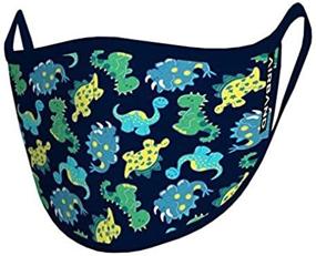 img 2 attached to 🦖 Airband Unisex-Child Kids Face Mask with Dino Print - One Size