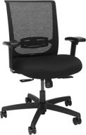 🪑 hon convergence mesh back task chair with adjustable height arms, black логотип