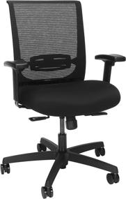 img 2 attached to 🪑 HON Convergence Mesh Back Task Chair with Adjustable Height Arms, Black