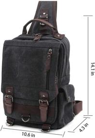 img 3 attached to 🎒 Versatile and Stylish Mygreen Canvas Backpack Crossbody Daypacks: Ultimate Convenience and Trendy Design