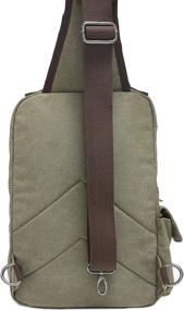 img 1 attached to 🎒 Versatile and Stylish Mygreen Canvas Backpack Crossbody Daypacks: Ultimate Convenience and Trendy Design