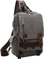 🎒 versatile and stylish mygreen canvas backpack crossbody daypacks: ultimate convenience and trendy design logo