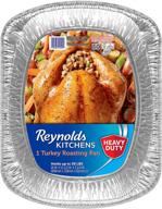 🍽️ premium 16x13 inch heavy duty aluminum roasting pans - pack of 3 by reynolds kitchens logo