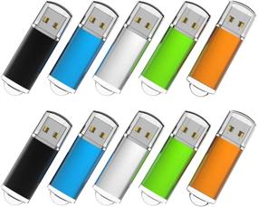 img 4 attached to 💾 Buy RAOYI 10 Pack 2GB USB Flash Drives Bulk - Affordable Thumb Drives with Fold Storage - USB 2.0 Jump Drive (Mixed Colors)