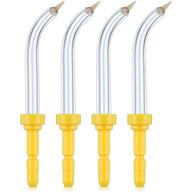 💦 dental water jet nozzle accessories - replacement periodontal tips for popular waterpik water flossers (such as wp-100) and other oral irrigators (4 piece periodontal tip set) logo