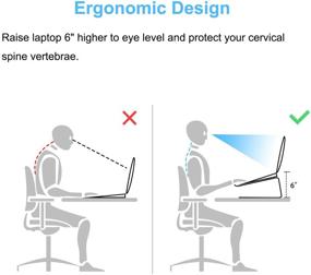 img 1 attached to 📚 Подставка для ноутбука JARLINK из алюминия - эргономичный съемный держатель для MacBook/Dell XPS/HP/Lenovo (до 15.6 дюймов)