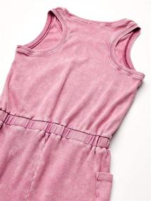 img 2 attached to 💃 Mineral Wash Rib Romper for Girls - A Splendid Choice for a Fashionable Look