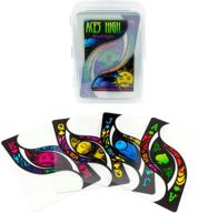 ♠️ brybelly aces high blacklight-inspired clear plastic waterproof playing cards, wide size for poker, with regular index логотип