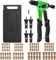 autoutlet 8-inch rivet nut gun 100 pcs m3 m4 m5 m6 rivet nut heavy duty hand tool threaded insert set with nut setting system setter kit logo