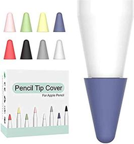 img 4 attached to OneCut 8 Pcs Silicone Pencil Nib/Tip Protector 🖊️ Cap: Apple Pencil 1st/2nd Replacement, Non-Slip, Noiseless Drawing, Mixed Color