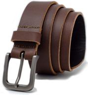 👔 enhance your style with ashford ridge full brown leather men's belts and accessories logo