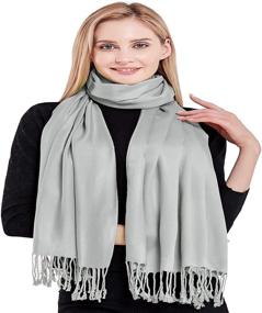 img 1 attached to 🧣 CJ Apparel NEW Solid Color Nepalese Shawl Scarf Wrap Stole - Versatile Pashmina for Face Cover, Head Wrap & More