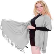 🧣 cj apparel new solid color nepalese shawl scarf wrap stole - versatile pashmina for face cover, head wrap & more logo