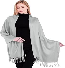 img 3 attached to 🧣 CJ Apparel NEW Solid Color Nepalese Shawl Scarf Wrap Stole - Versatile Pashmina for Face Cover, Head Wrap & More